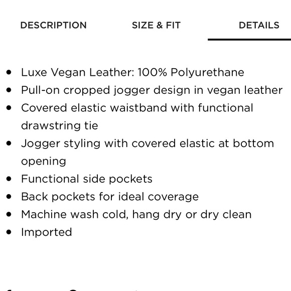 The Reset Vegan Leather Jogger - Picture 5 of 8